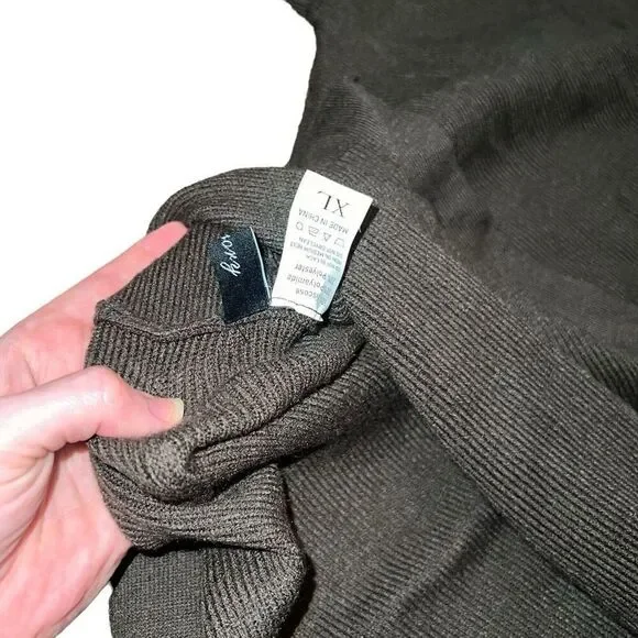 LILLUSORY Green Turtleneck Oversized Sweater Size XL - Picture 6 of 9